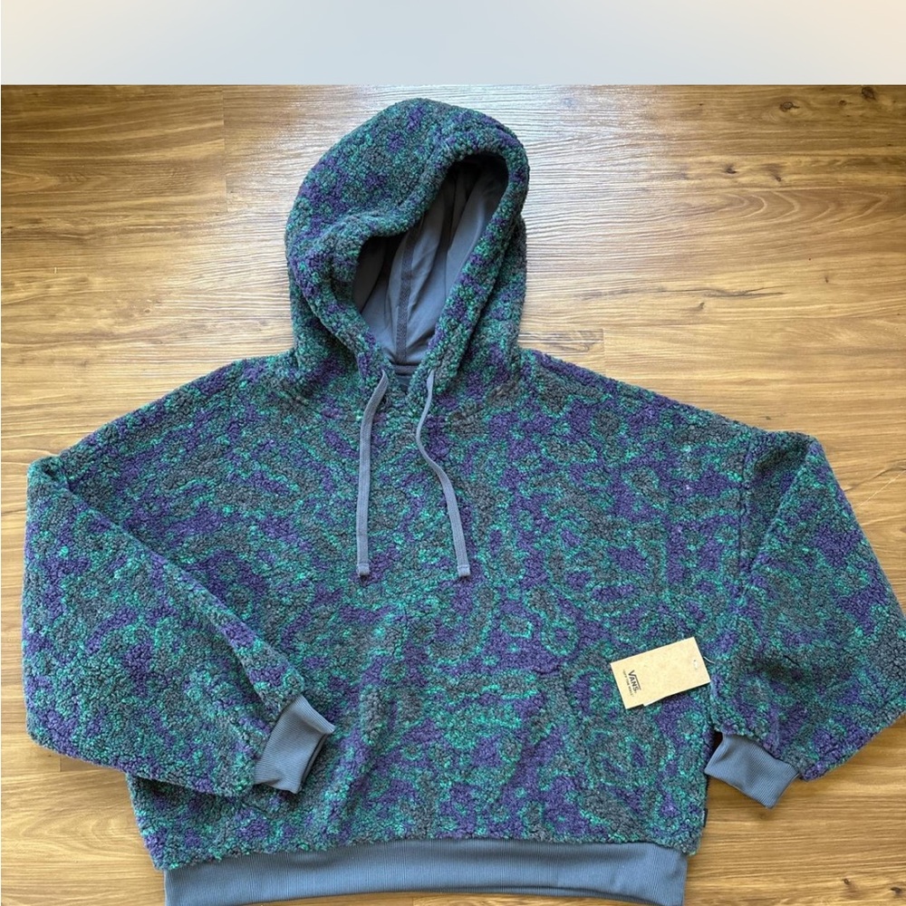 Vans Green and Purple Patterned Sweater